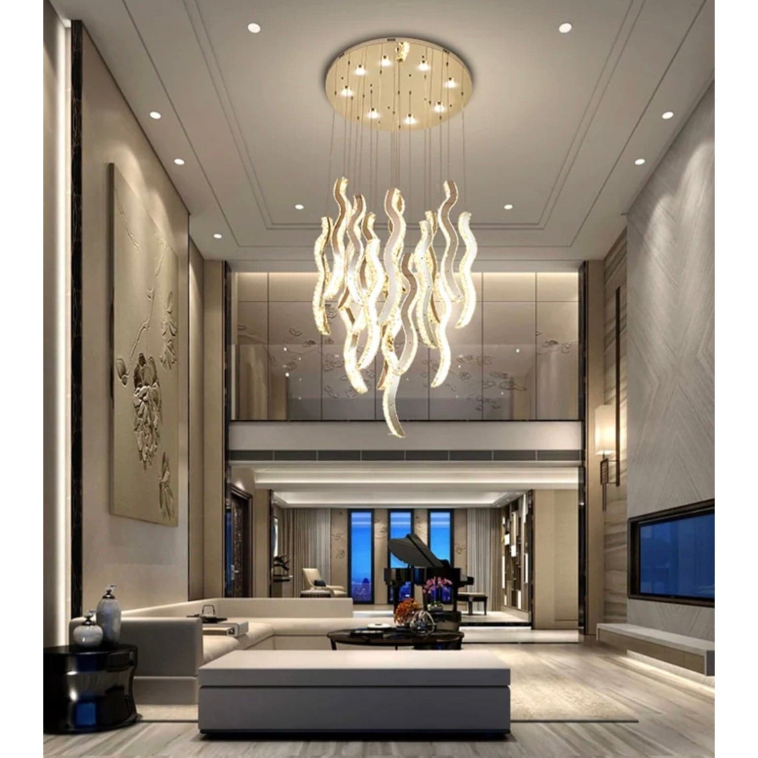 Crystal Wave Light Fixture - HER Home Design Boutique